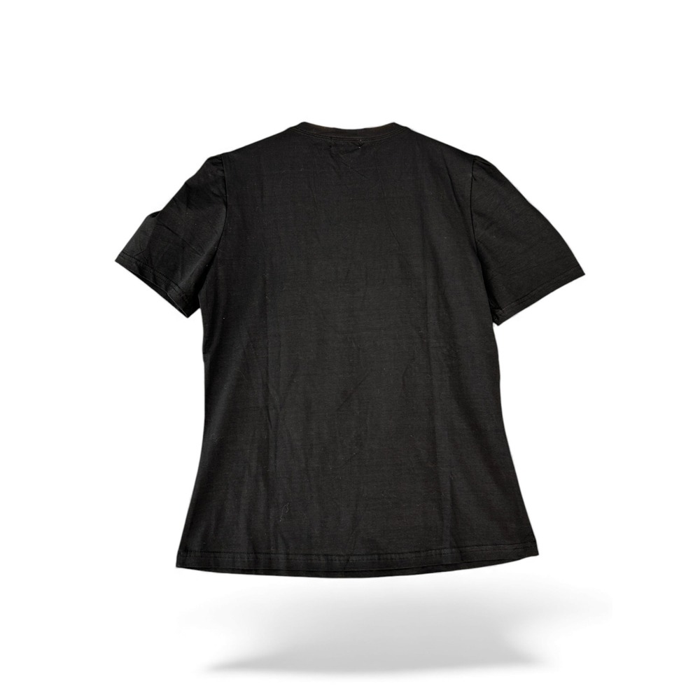Fashion 21 Black Short Sleeve‎ T Shirt Womens JADORE Pearl Chain Embellishment - Picture 3 of 3